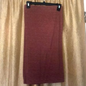 Heathered pencil skirt